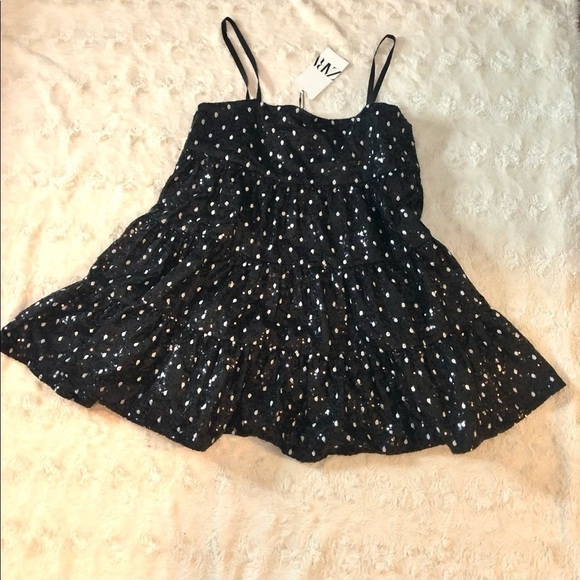 NWT ZARA Sequin Polka Dot Dress Size Medium - Picture 2 of 10